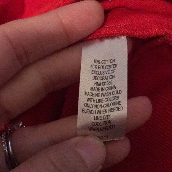 Red Twist Front Sweatshirt - Picture 4 of 4